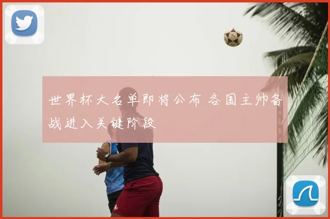 世界杯大名单即将公布 各国主帅备战进入关键阶段